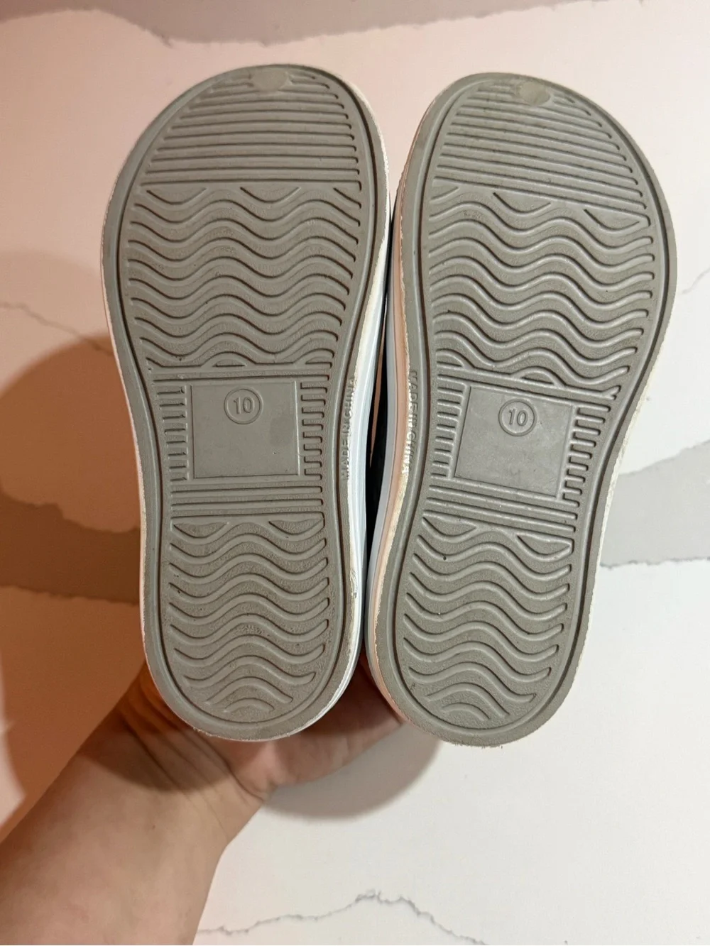 Jumping Beans Kids Gray Slip-On Sneakers Size 10 White Toe Cap